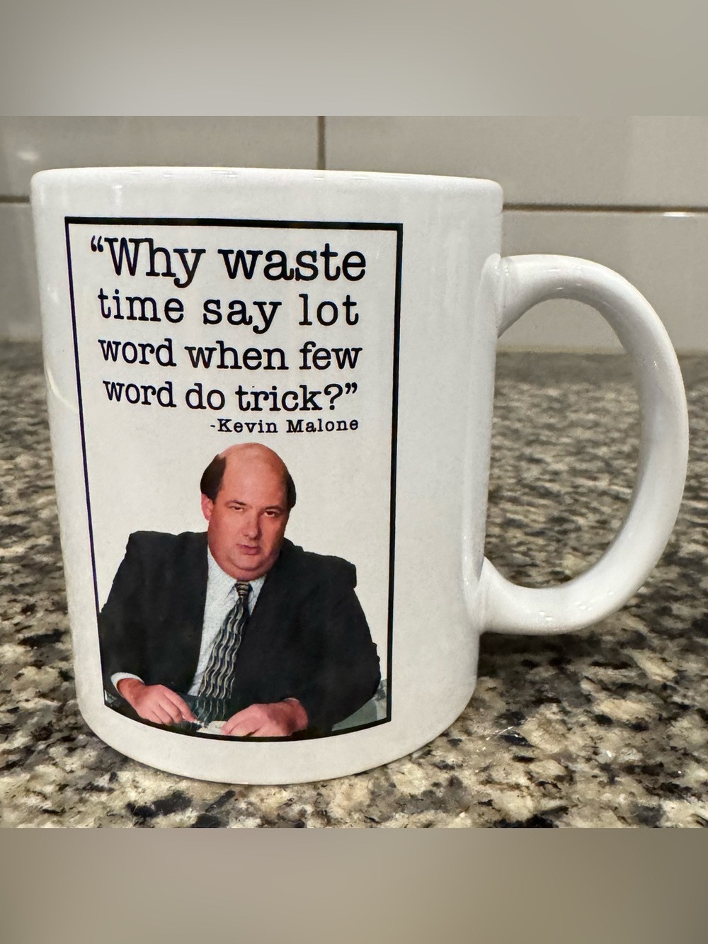 White Ceramic Quote Mug - Office Humor